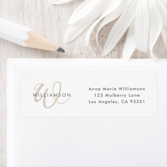 Modern Tan Script Monogram (Insitu)