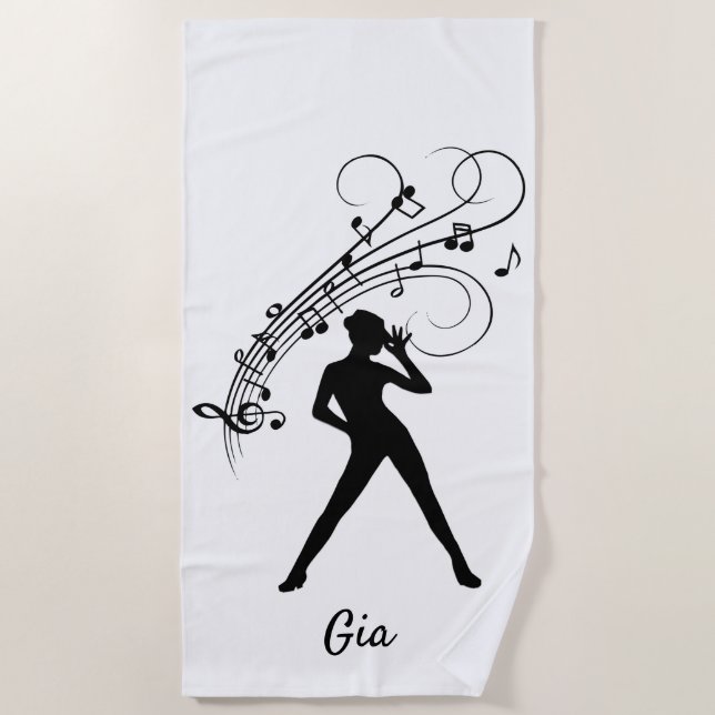 Modern Tap Dancer Personal Beach Towel (Front)