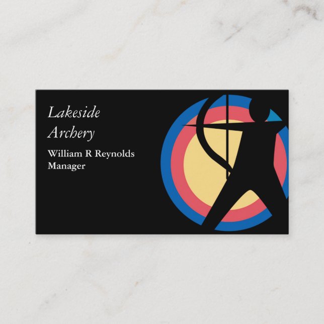 Modern Target Archery Business Card (Front)