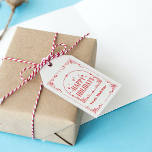 modern tarot holiday party christmas gift tags