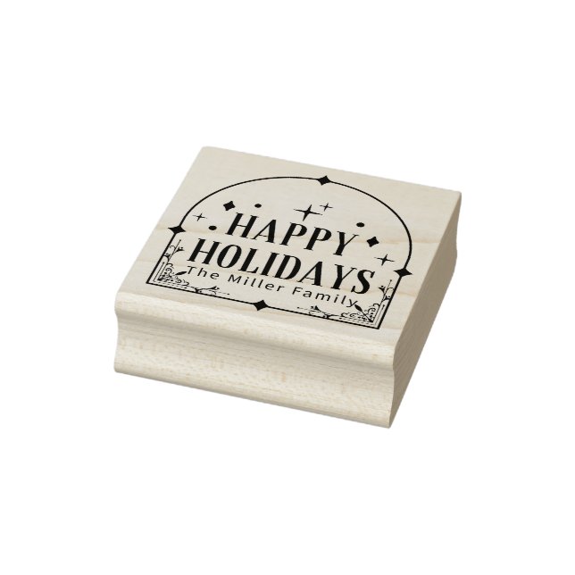 modern tarot holiday party christmas rubber stamp (Stamp)