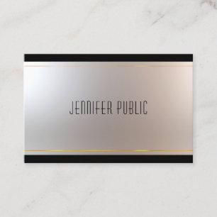 Modern Tasteful Design Glamourous Unique Plain Business Card