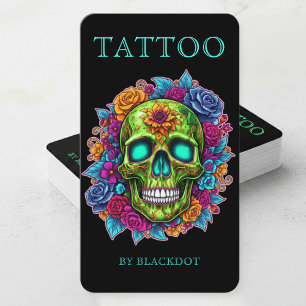 Modern Tattoo Artist Tattoo Shop Social Media Business Card