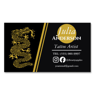 Modern Tattoo Business Card Magnet