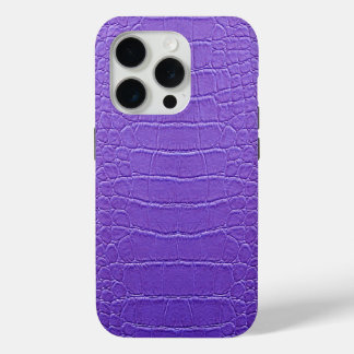  Modern Taupe Croc Leather Texture iPhone 15 Pro Case