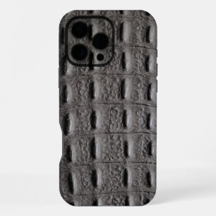 Modern Taupe Croc Leather Texture iPhone 16 Pro Max Case