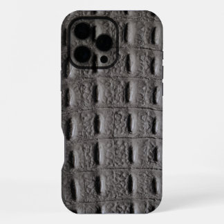Modern Taupe Croc Leather Texture iPhone 16 Pro Max Case