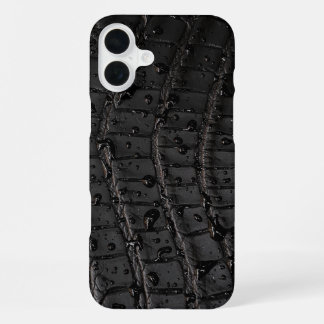  Modern Taupe Croc Leather Texture iPhone 16 Plus Case