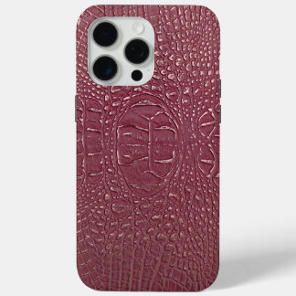 Modern Taupe Croc Leather Texture iPhone 15 Pro Max Case