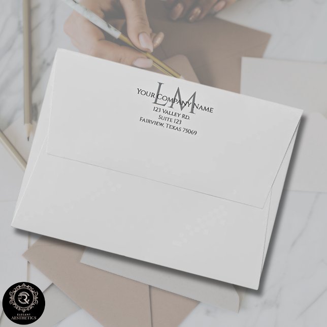 Modern Taupe Gray Address Business Branding  Envelope (Modern Taupe Gray Address Business Branding Envelope)