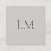 Modern Taupe Grey QR Code Square Business Branding
