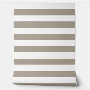 Modern Taupe Stripes Wallpaper