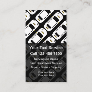 Modern Taxi Driver Service Business Cards