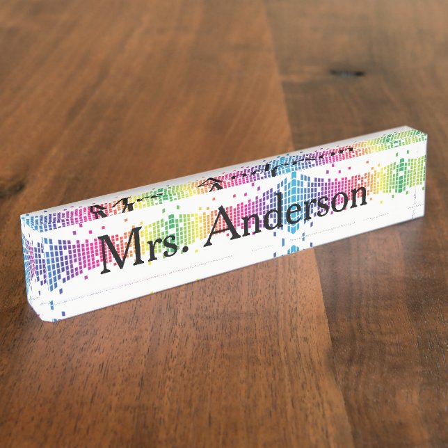 Modern Teacher Nameplate for desk (Side)