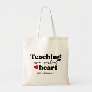 Modern Teacher Stylish Script Tote Bag