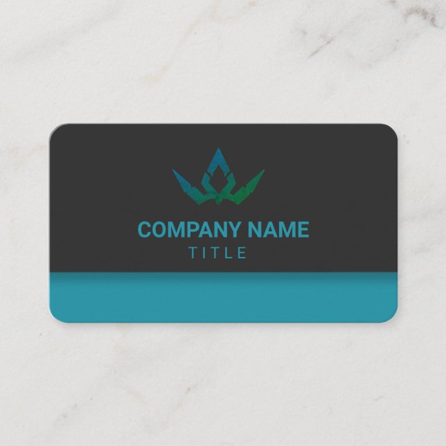 Modern Teal and Black Digital Marketing QR Code Business Card (Front)