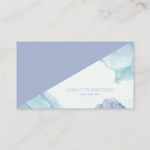 Modern Teal and Purple Watercolor Business Card