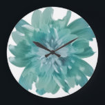 Modern Teal Bloom Artistic Wall Clock – Large Flor<br><div class="desc">Turn Every Moment into a Work of Art. Add a refreshing touch of nature to your home with our Teal Bloom Floral Wall Clock. This isn't just a timepiece; it's a statement piece. Featuring a stunning, high-definition turquoise flower with intricate, multi-layered petals, this clock brings a modern, serene vibe to...</div>
