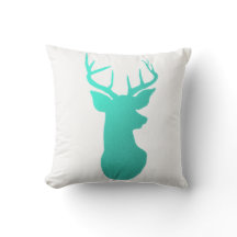 Modern Teal Blue Reindeer / Antler Nature