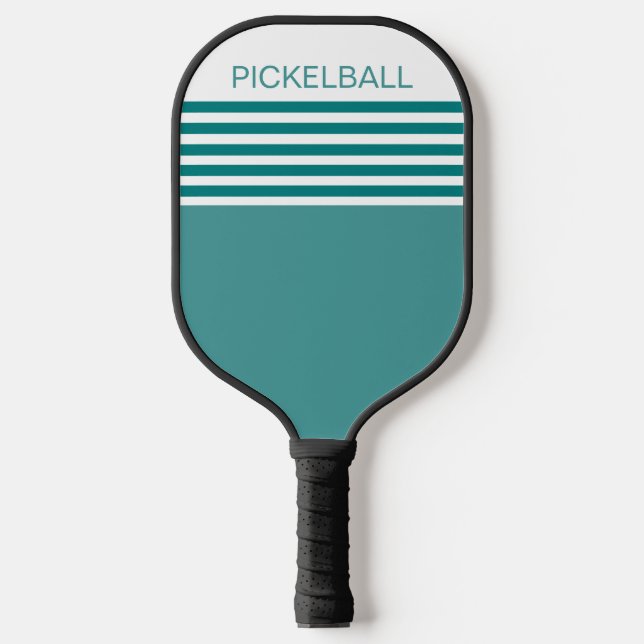 Modern Teal Coloured Geometric  Pickleball Paddle (Front)