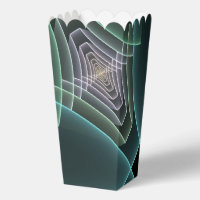 Modern Teal Geometric Fractal Art Graphic