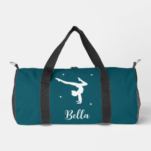 Modern Teal Gymnastics Dance Fitness Duffle Bag