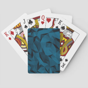 Modern Teal Low-Poly Playing Cards