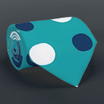 Modern Teal & Navy Polka Dot Neck Tie<br><div class="desc">Simple,  yet striking. This modern teal neck tie features elegant navy and white polka dots,  offering an effortless way to add a touch of sophistication to any attire.</div>
