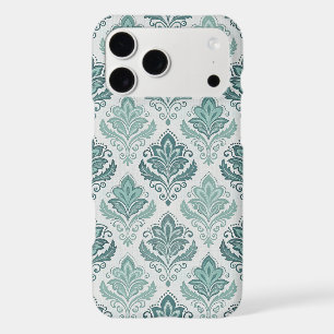 Modern Teal Nordic Damask