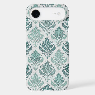 Modern Teal Nordic Damask
