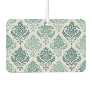 Modern Teal Nordic Damask Car Air Freshener