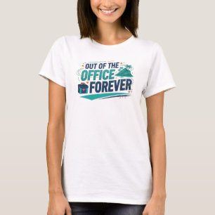 Modern Teal OUT OF OFFICE Art Print T-Shirt