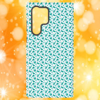 Modern Teal Paisley Print Stylish Floral Pattern