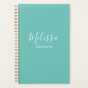 Modern Teal Personalised Planner