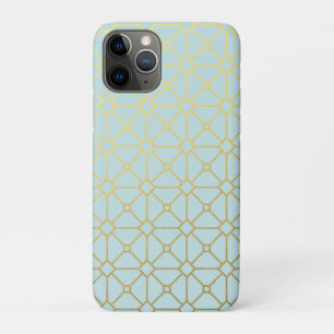 Modern Teal Turquoise Gold Pattern Case-Mate iPhone Case
