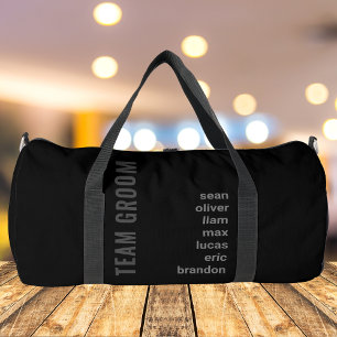 Modern Team Groom Groomsmen Gift Duffle Bag