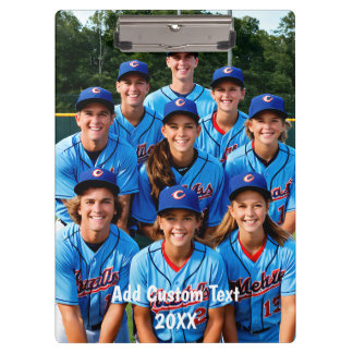 Modern team photo coach Family photo personalized Clipboard