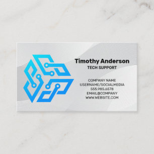 Modern Tech Blue Logo Software AI Appointment Card