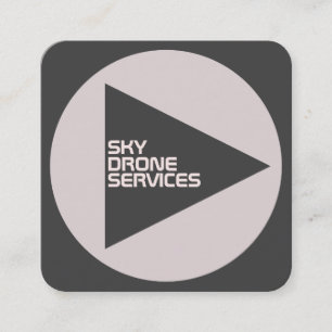 Modern tech inspired rounded cover grey edit square business card