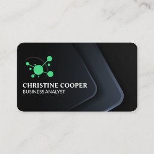 Modern Tech Logo Corporate Sleek Business Card