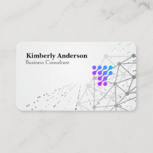 Modern Tech Networking Background Business Card