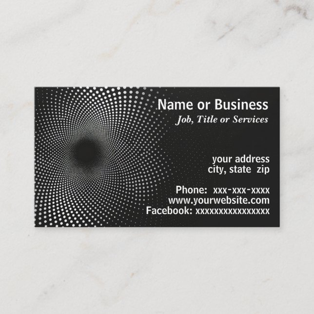 Modern technical graphic business card (Front)