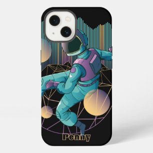 Modern Techno Astronaut Illustration iPhone 13 Case