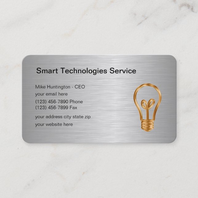 Modern Technology Business Cards (Front)