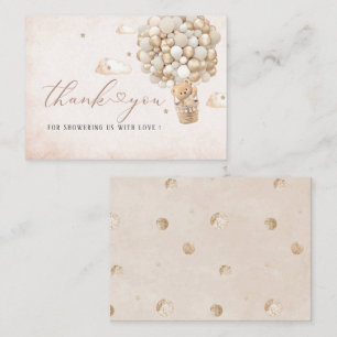 Modern Teddy Bear Ballon Watercolor Baby shower Card