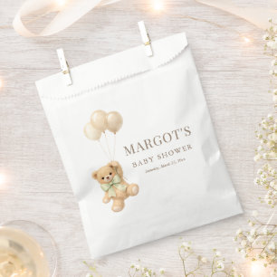 Modern Teddy Bear Balloons Baby Shower Thank You Favour Bags