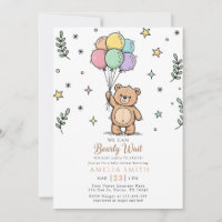 Modern Teddy bear Friendly baby shower
