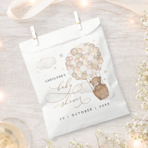Modern Teddy Bear Hot Air Balloon Baby Shower Favour Bags