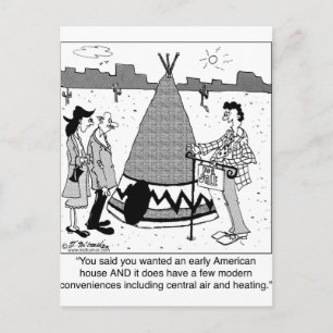 Modern Tee Pee has Central Air & Heating Postcard