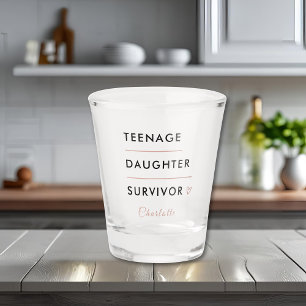 Modern Teen Daughter Survivor Personalized  Shot Glass